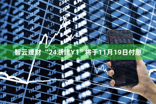 智云理财 “24浙建Y1”将于11月19日付息